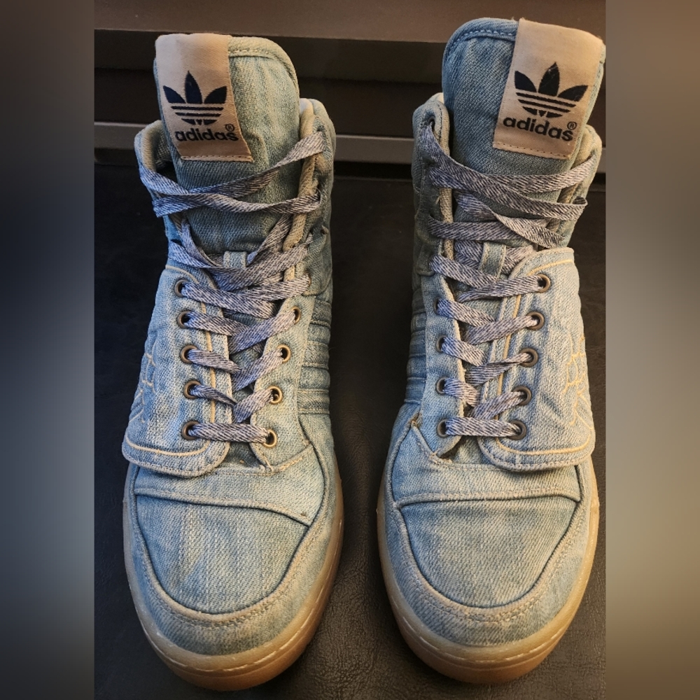 Jeremy Scott X Adidas Denim Wings Sneakers - Picture 3 of 11